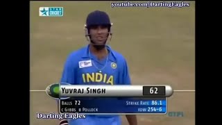 Yuvraj Singh half century vs South Africa 62 runs off 72 balls 2002 ICC Champions Trophy Colombo [upl. by Noorah]