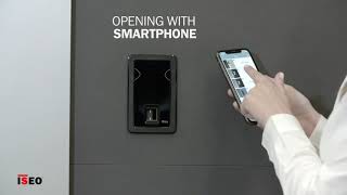 Open with smartphone  Discover the MultiReader for x1R Smart by ISEO lock for armoured doors [upl. by Atihana750]