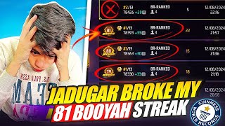 🔴Live 100 Streak Challenge🗿👑Top 1 Pushing Last Try🙃 Garena Free Fire [upl. by Ayad]