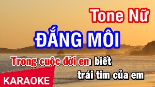 Karaoke Đắng Môi Tone Nữ  Nhan KTV [upl. by Lemkul]