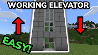 SIMPLE 121 REALISTIC ELEVATOR TUTORIAL in Minecraft Bedrock MCPEXboxPS4Nintendo SwitchPC [upl. by Nerol]