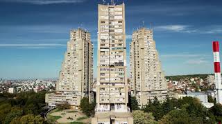 Yugoslavian Brutalism in Belgrade  Eastern City Gate [upl. by Balbinder]