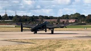 The RAF Lancaster Bomber taxiing amp taking off 3102024 RAF Waddington ❤️ [upl. by Devitt]