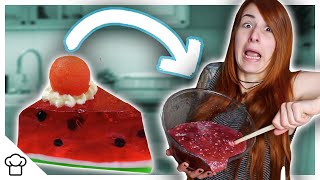 Japanische Melonen Wackelpudding Torte 🍉  LETS TRY [upl. by Asillem]