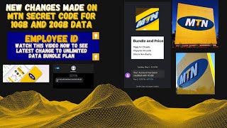 New changes made on MTN code to get 10GB or 20GB data mtn [upl. by Lalla]