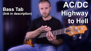 ACDC  Highway to Hell Bass Cover  Tab Link [upl. by Ripleigh]