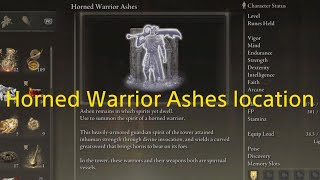 ELDEN RING dlc  Horned Warrior Ashes location [upl. by Ynahirb]