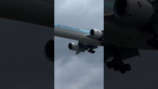 Korean air 777300ER landing at Chicago O’Hare ORD arriving from Seoul Incheon ICN aviation [upl. by Nosyarg]