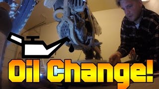 2012 Kawasaki KX450F Oil Change and Oil Filter Cleaning [upl. by Herve]