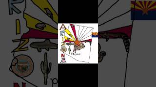 US State Art pt3 Arizona america art arizona flag [upl. by Carpio318]