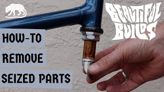 How To Remove Seized Parts  Vintage MTB Restoration  Beautiful Builds [upl. by Enelyar]