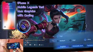 iPhone X Mobile Legends Max Graphics Test in 2024 with Cooling Is it Worth it [upl. by Pascasia]