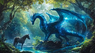 Blue Dragon in Forest Healing  Soothe the heart with 418 hz 532 hz  Take us to fairyland [upl. by Baun179]