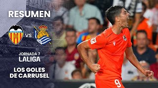 ¡El gol de Carlos Fernández valió 3 puntos en Mestalla  Resumen del Valencia CF 01 Real Sociedad [upl. by Oicneserc]