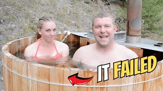 TIMELAPSE WOOD FIRED HOT TUB Built By Couple In 13 Min [upl. by Norej825]