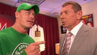 John Cena recommends Mr McMahon fire John Laurinaitis Raw June 11 2012 [upl. by Annawd]