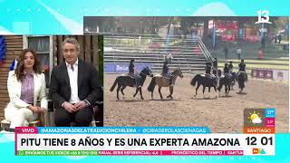 Hermosa cueca a caballo en ensayo de las Amazonas en Parque Padre Hurtado  Tu Día  Canal 13 [upl. by Adnomal]