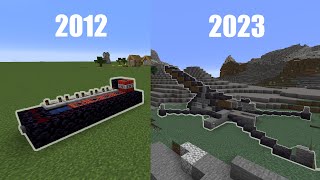 Minecraft TNT Cannon In 2012 VS 2023 [upl. by Eittol]