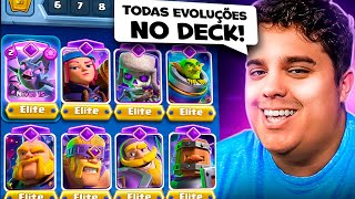 USEI TODAS EVOLUÇÕES DO CLASH ROYALE NO MESMO DECK E apelei [upl. by Enahc264]