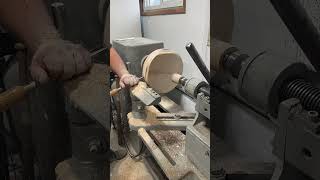 Wood turning a large mold for a 12 inch copper plate [upl. by Clein]