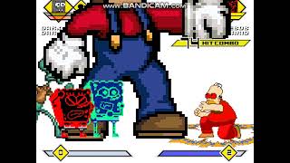 Mugen 1100 DSbob DPingu DHomer SymSMario vs OniDSbob Giant Mario SHomer SbobC19 [upl. by Drofla]