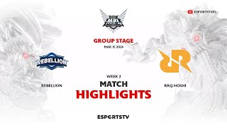 Rebellion vs RRQ Hoshi HIGHLIGHTS MPL ID S13  RRQ VS RBL [upl. by Malik58]