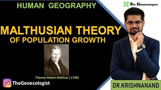 Malthusian Theory of Population Malthusian Theory UPSC [upl. by Bertrand756]