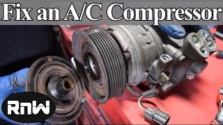 How to Diagnose and Replace an AC Compressor Coil Clutch and Bearing on Your Car [upl. by Willing330]