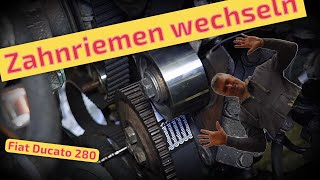 TUTORIAL Zahnriemen wechseln Fiat Ducato 280 25 D [upl. by Eneryt]