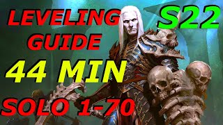 44 MIN S22 SOLO LEVELING GUIDE  MALTORIUS PETRIFIED SPIKE SEASON 22 DIABLO 3 NECROMANCER D3 [upl. by Elleral]