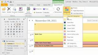 Using Colors in the Outlook Calendar [upl. by Subak]