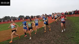 Demi finale des Championnats de France de cross Challans course femmes [upl. by Mingche]