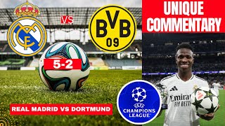 Real Madrid vs Borussia Dortmund 52 Live Champions League Football UCL Match Score Highlight Vivo [upl. by Enilkcaj]