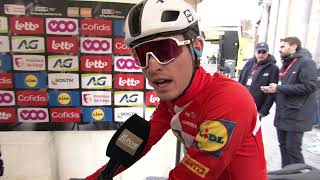 Mattias Skjelmose  Interview at the start  La Flèche Wallonne 2024 [upl. by Balduin311]