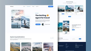 Design a Travel Website Landing Page with HTML amp CSS  StepbyStep Guide to Responsive Website [upl. by Dilan]