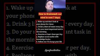 How to brainwash aur mind in next 7 days motivationspeech shortsfeed [upl. by Novyart]