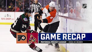 Flyers  Coyotes 127  NHL highlights 2023 [upl. by Einnel991]