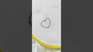 Heart Shape 🤎 Hand Embroidery heartshapecakedesign handembroidery youtubeshorts shorts [upl. by Shipman519]