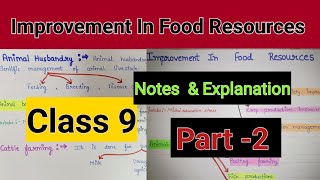 Improvement in food resources class 9  Animal husbandry class 9 [upl. by Barbour99]