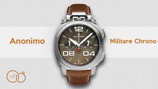 Anonimo Automatic Militare Chronograph Watch Brown AM112001002A02 [upl. by Ley535]