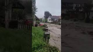 Extremes Hochwasser durch Unwetter in Bisingen BW unwetter flood heavystorm [upl. by Imeka]