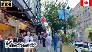 🇨🇦【4K】Vancouver Summer Walk  Yaletown’s old redbrick warehouses August 2021 [upl. by Siuoleoj]