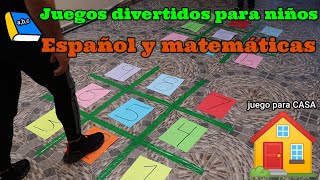 JUEGOS DIVERTIDOS PARA NIÑOS EN CASA 5 JUEGOS PARA ESPAÑOL Y MATEMÁTICAS PREESCOLAR Y PRIMARIA [upl. by Aggri]