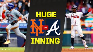 INSANE BACKANDFORTH INNING BETWEEN METS AND BRAVES 10 RUNS SCORED [upl. by Martino]