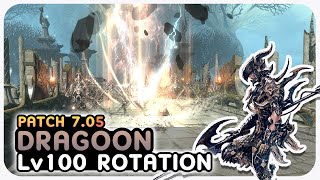 DRAGOON Level 100 Standard Rotation Showcase  250s  2 Mins  Pot  Dawntrail Patch 705 [upl. by Kristie]