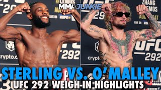 Aljamain Sterling vs Sean OMalley WeighIn Highlights For UFC 292 Title Fight [upl. by Atteloj]