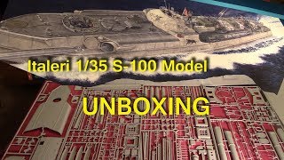 UNBOXING S100 German Schnellboot 135 scale by Italeri [upl. by Nosrej]