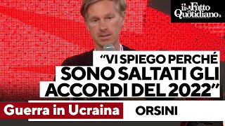 Guerra in Ucraina Orsini quotEcco perché sono saltati gli accordi del marzo 2022quot [upl. by Jonell]