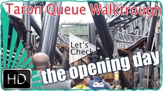 Phantasialand  Taron  Queue Walkthrough [upl. by Lynna]