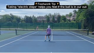 JonTaylorTennis  247  ⚡️Footwork Tip ⚡️  quotelectric stepsquot help you feel if the ball is in or out [upl. by Nosiram700]